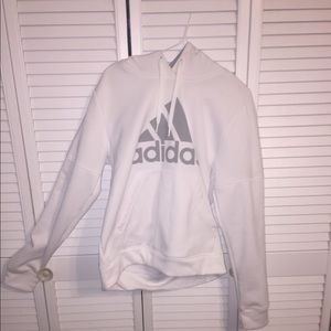 White Adidas sweatshirt/hoodie